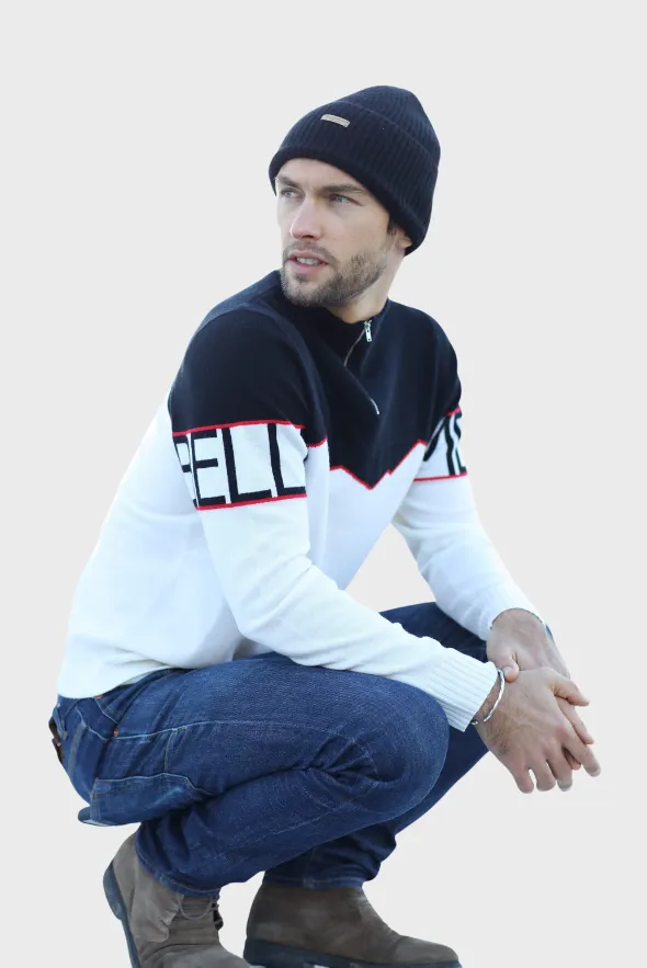 Half-Zipped Cashmere Blend Sweater