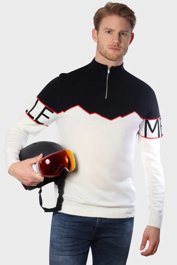 Half-Zipped Cashmere Blend Sweater