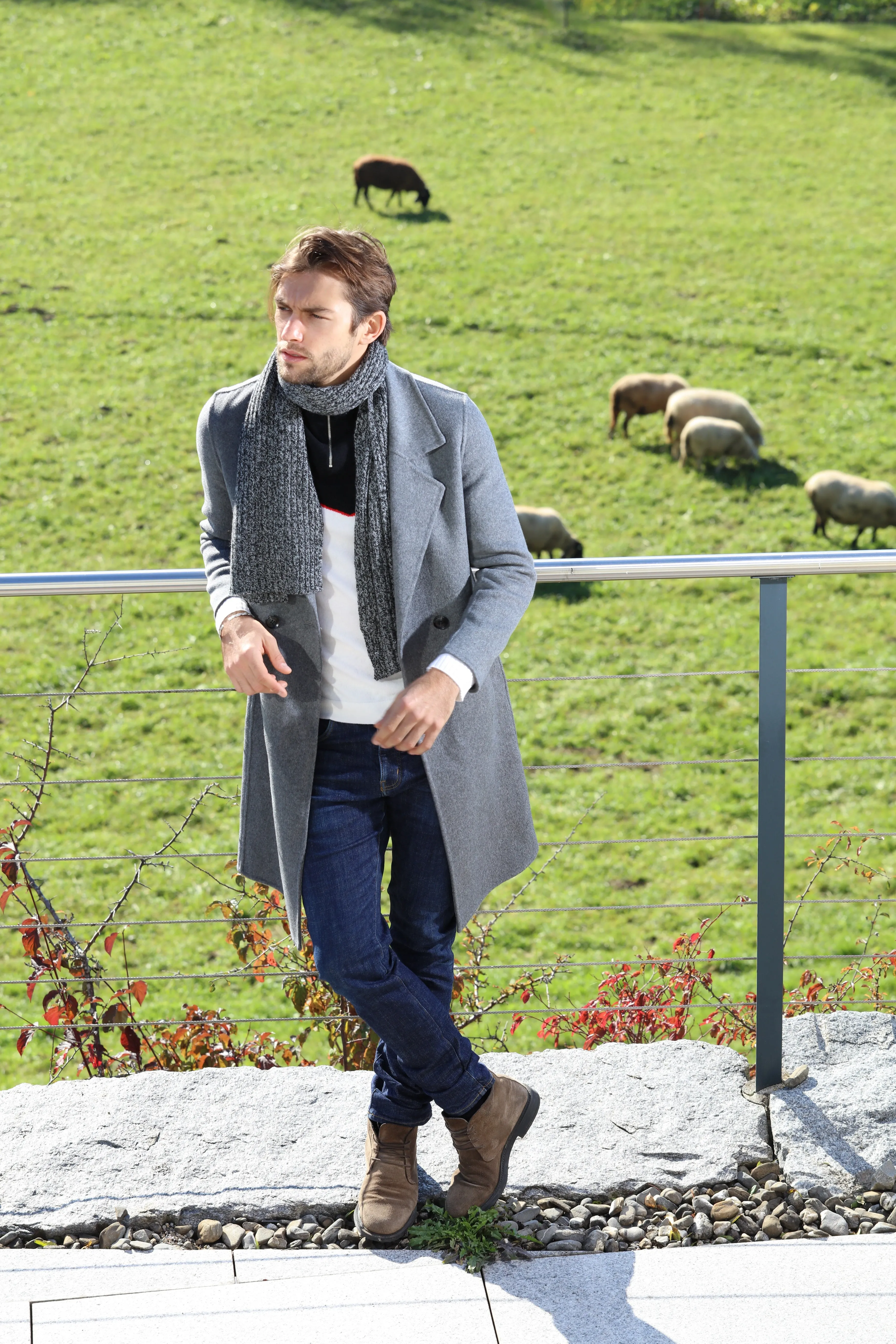 Half-Zipped Cashmere Blend Sweater