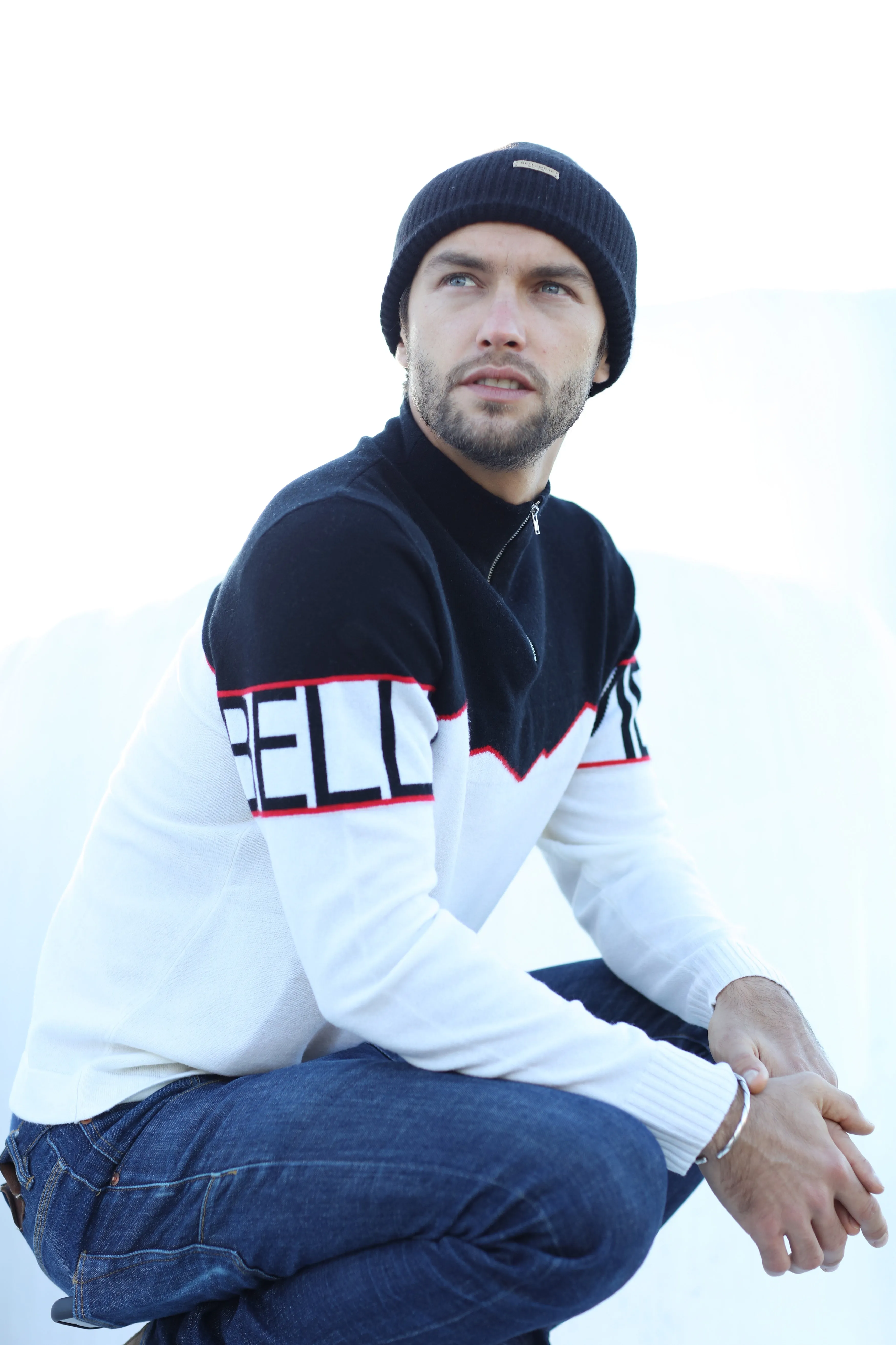 Half-Zipped Cashmere Blend Sweater
