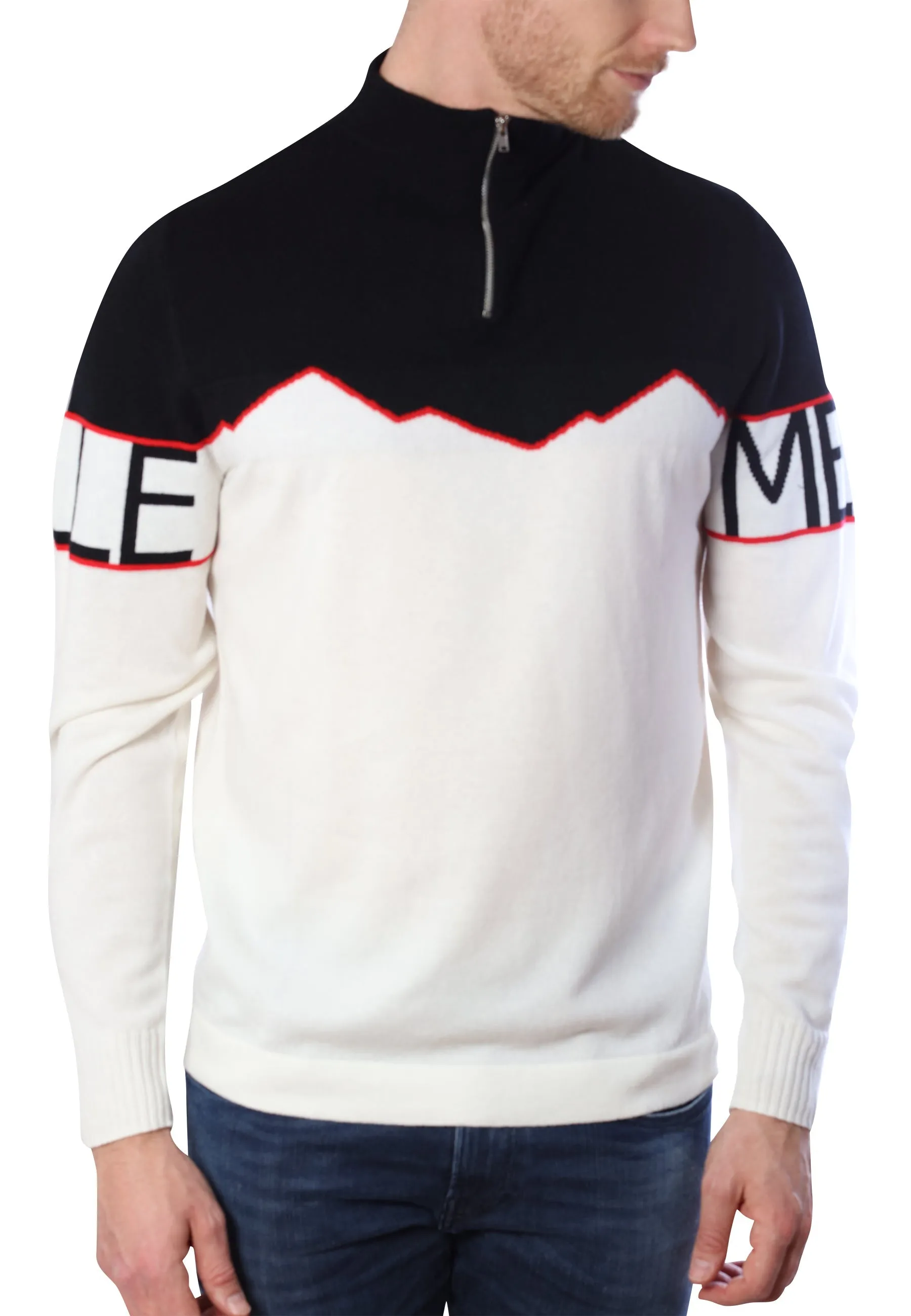 Half-Zipped Cashmere Blend Sweater