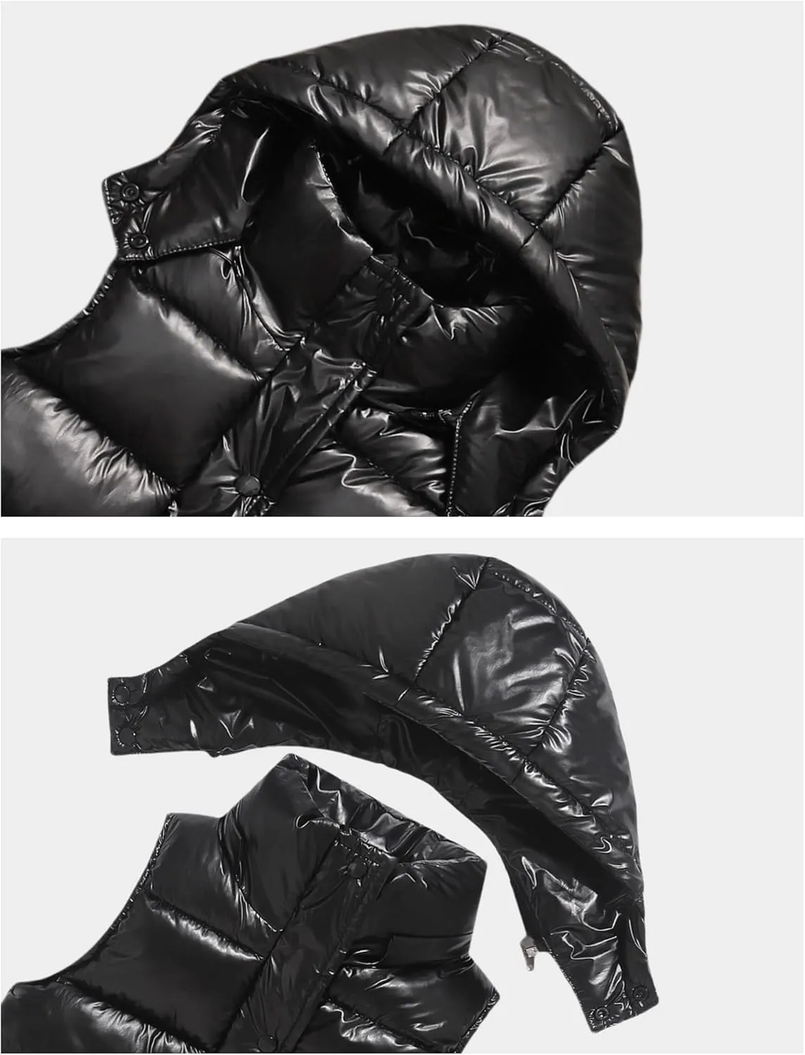 Happy Cherry Boys Girls Puffer Vest Toddler Winter Warm Hooded Sleeveless Jacket Kids Zipper Glossy Waistcoat Outwear 2-12T