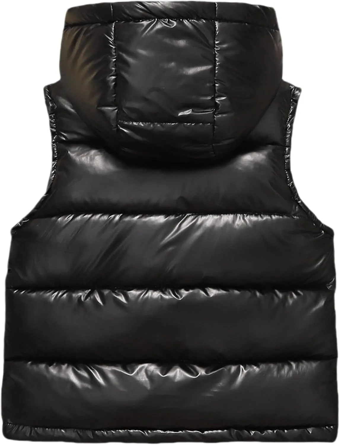 Happy Cherry Boys Girls Puffer Vest Toddler Winter Warm Hooded Sleeveless Jacket Kids Zipper Glossy Waistcoat Outwear 2-12T
