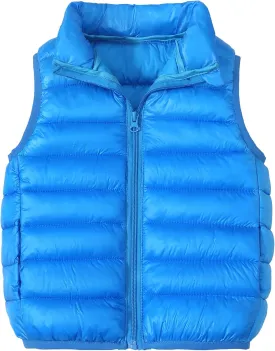 Happy Cherry Kids Boys Girls Lightweight Down Puffer Vest Sleeveless Windproof Packable Warm Winter Vest