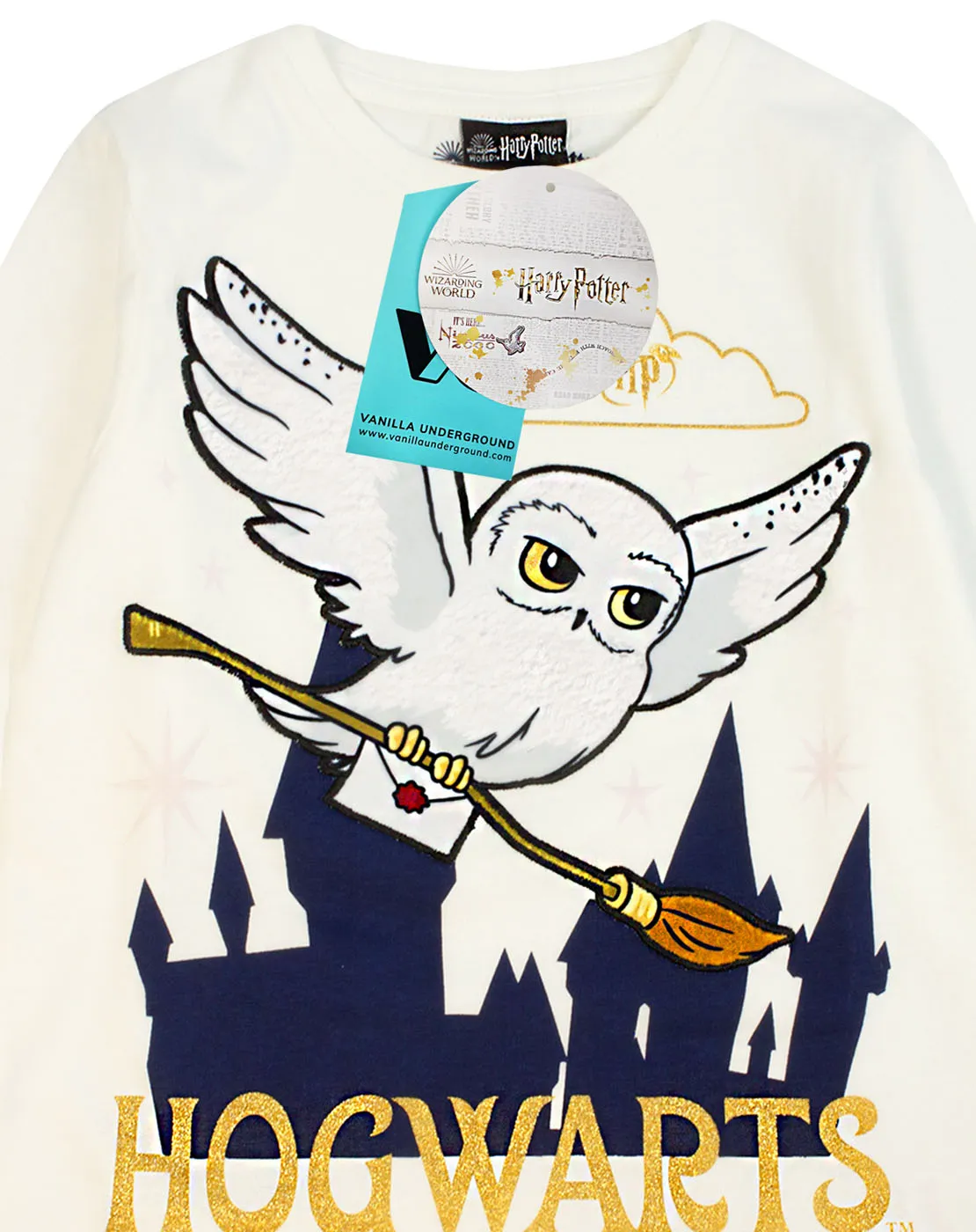 Harry Potter Hedwig Girl's Soft Velour Fleece Pyjamas