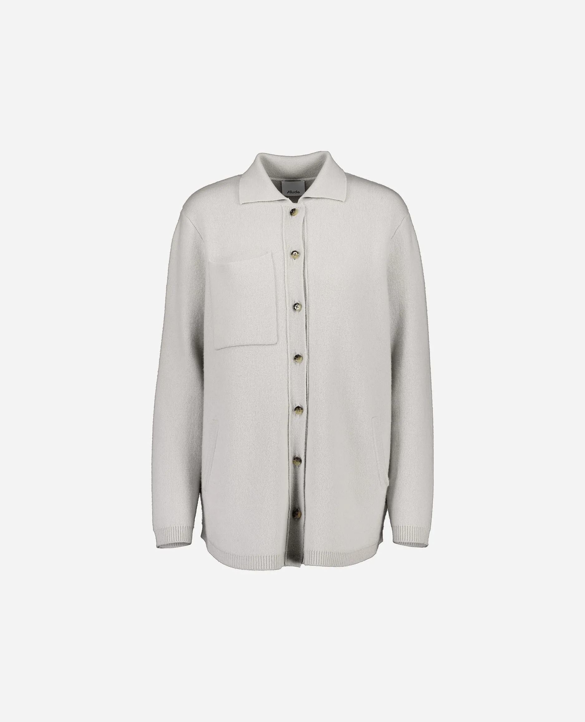 Hemd aus Cashmere-Mischung in Grau
