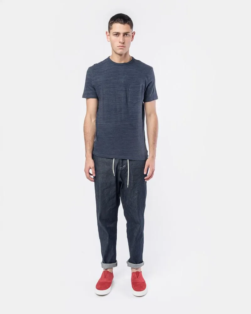 Japanese Jersey Pocket Tee in Navy