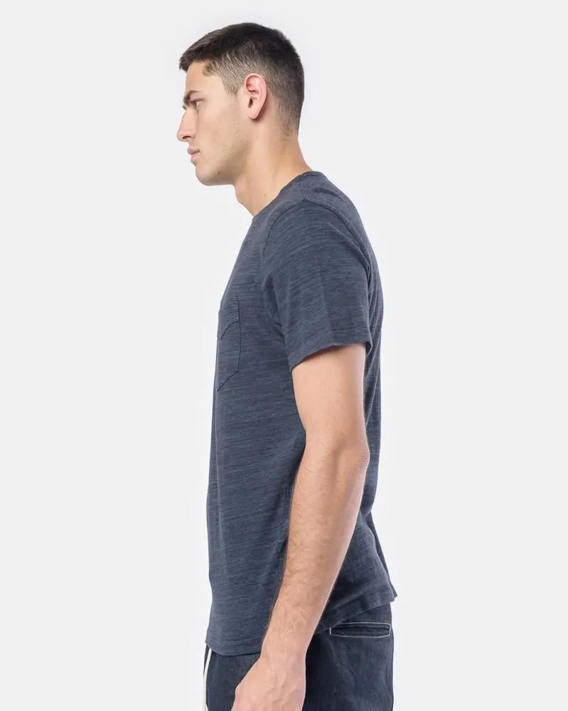 Japanese Jersey Pocket Tee in Navy