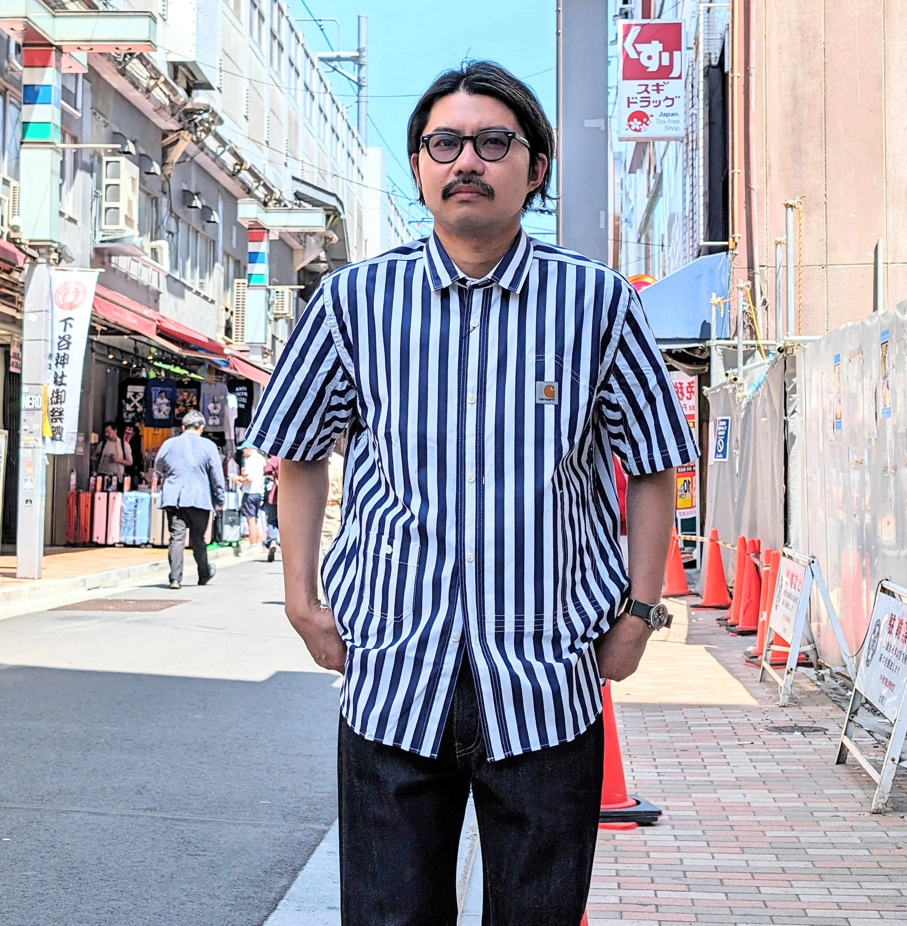 JUNYA WATANABE MAN - JUNYA WATANABE MAN × Carhartt STRIPE SHIRTS - WM-B022-051