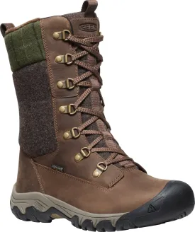 Keen Women's Greta Tall Waterproof Dark Earth Green Plaid