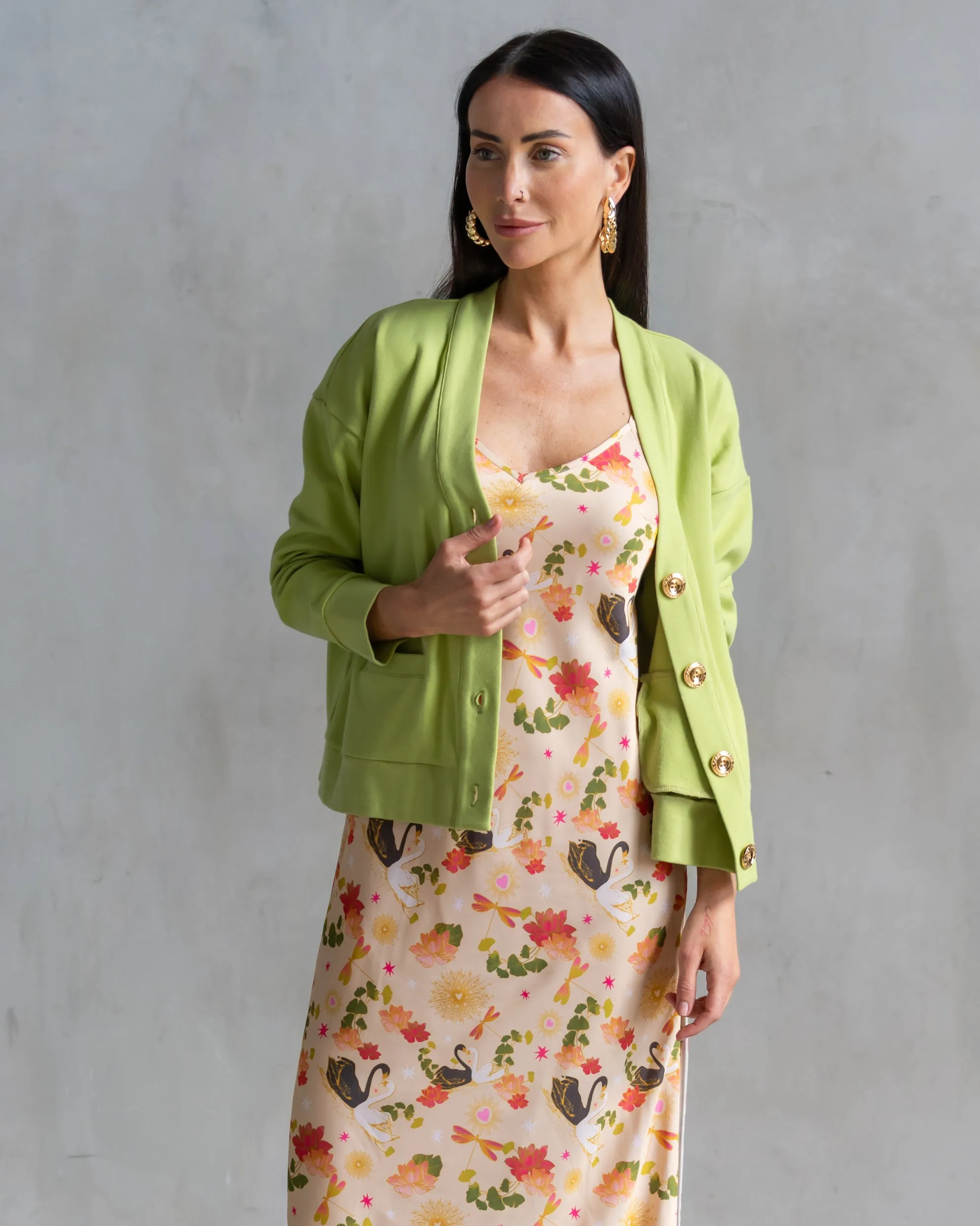 Lennon Zipslip™️ All Over Swan Dress