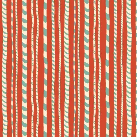 Liberty Lasenby Cotton - Festive Fair  - Candy Cane Stripe 347A