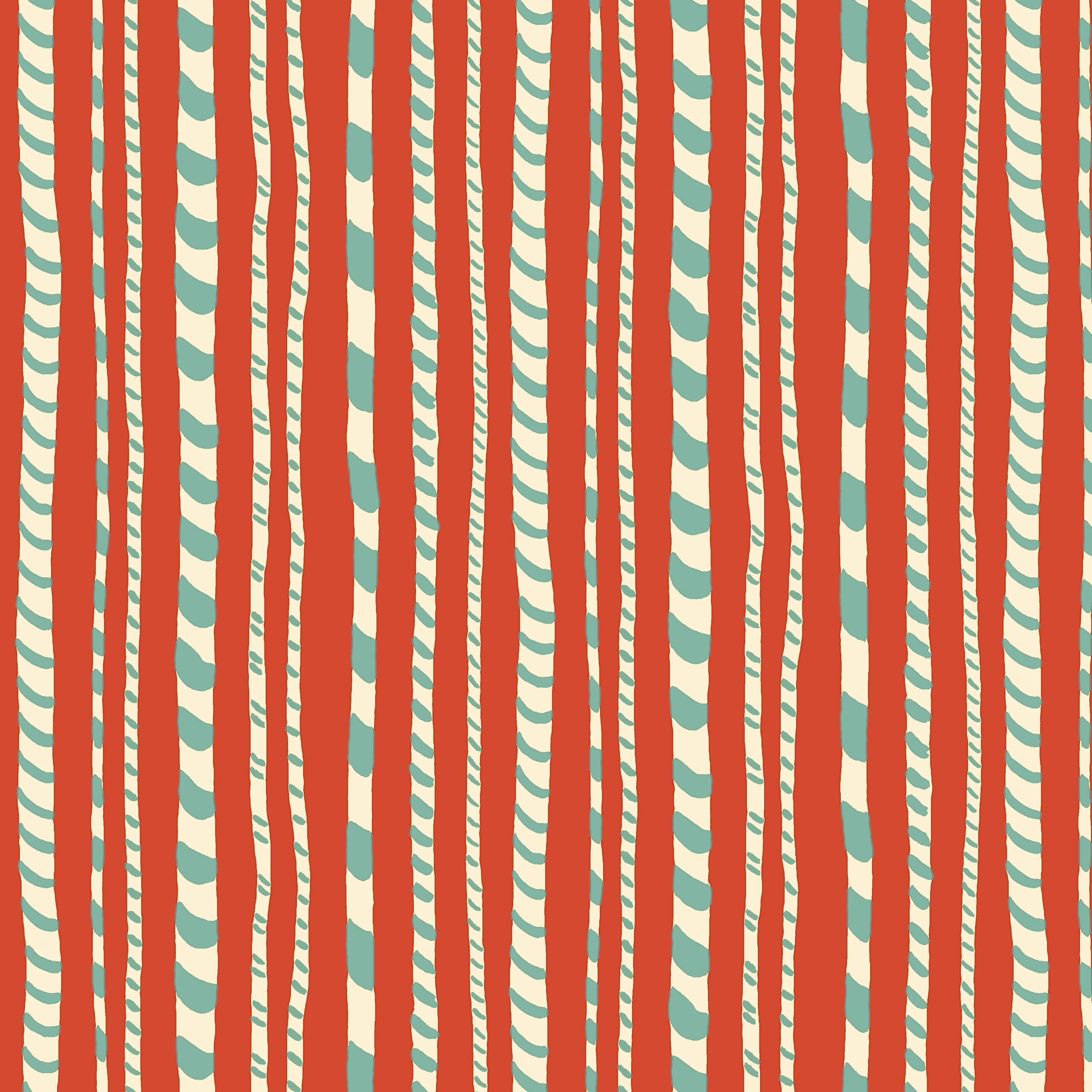 Liberty Lasenby Cotton - Festive Fair  - Candy Cane Stripe 347A