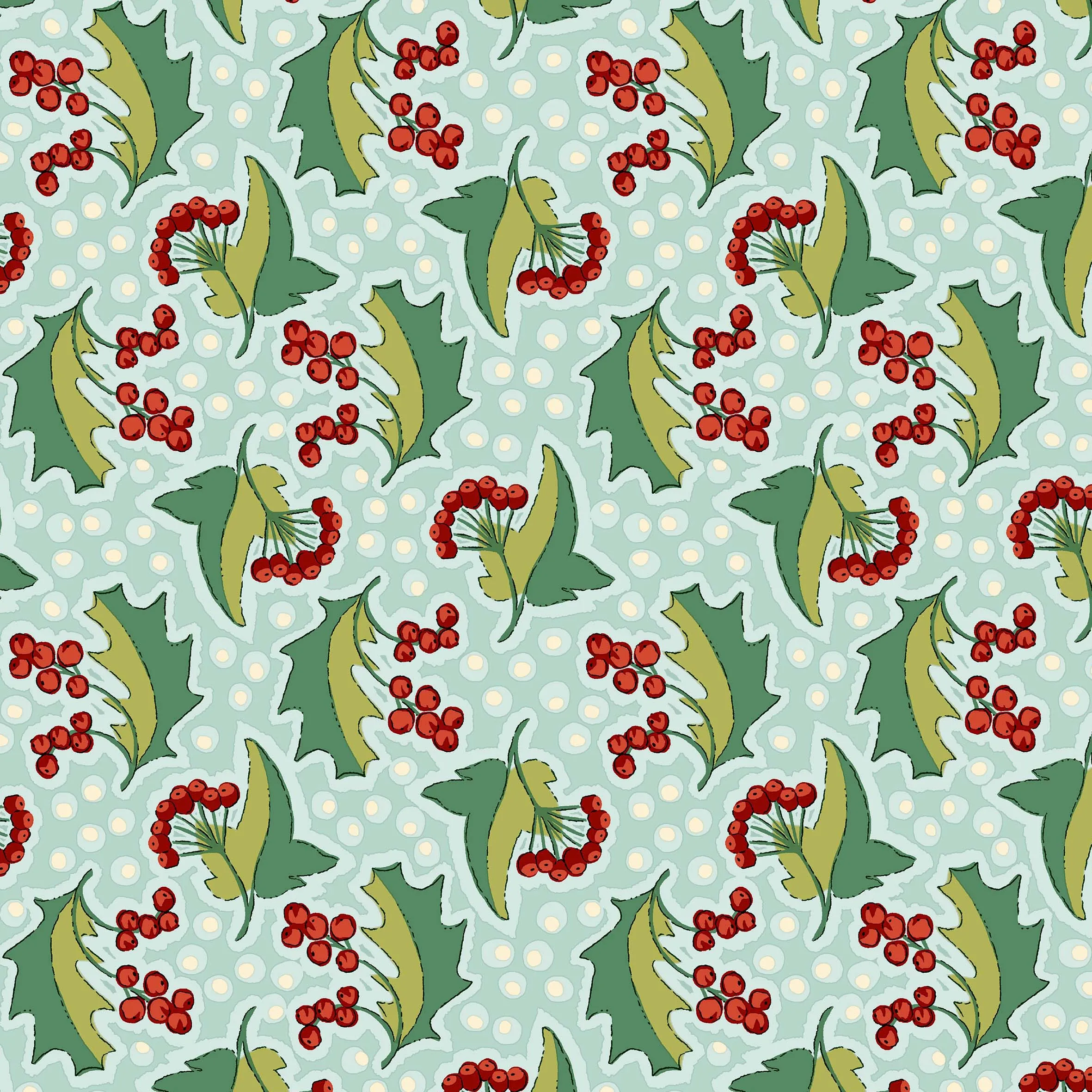 Liberty Lasenby Cotton - Festive Fair  - Festive Flora 342A