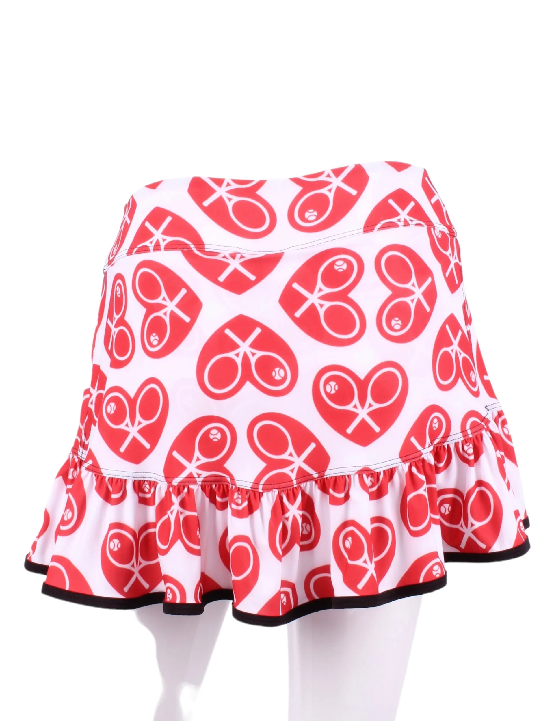 Limited Ruffle Skirt N/E/S/W Red Hearts