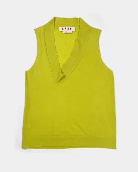 Marni Lime Green Cachemire Vest 2000's