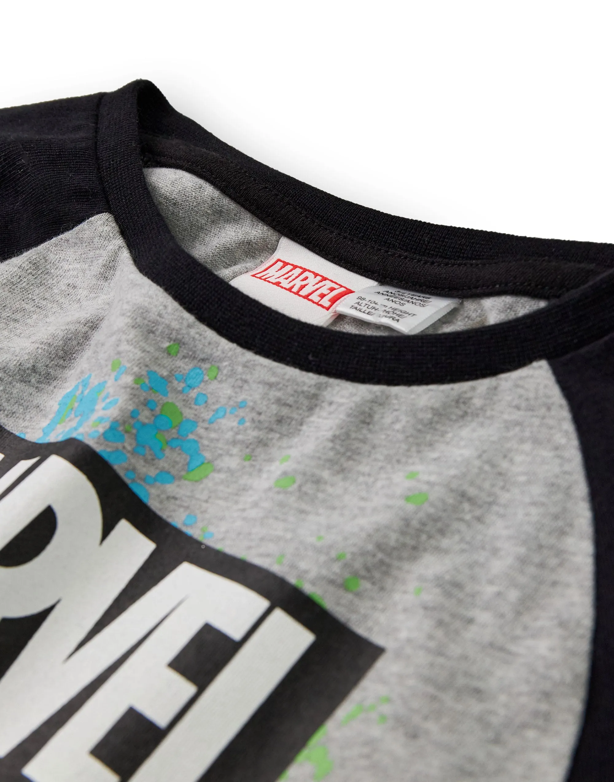 Marvel Avengers Boys Grey & Black Pyjama Set