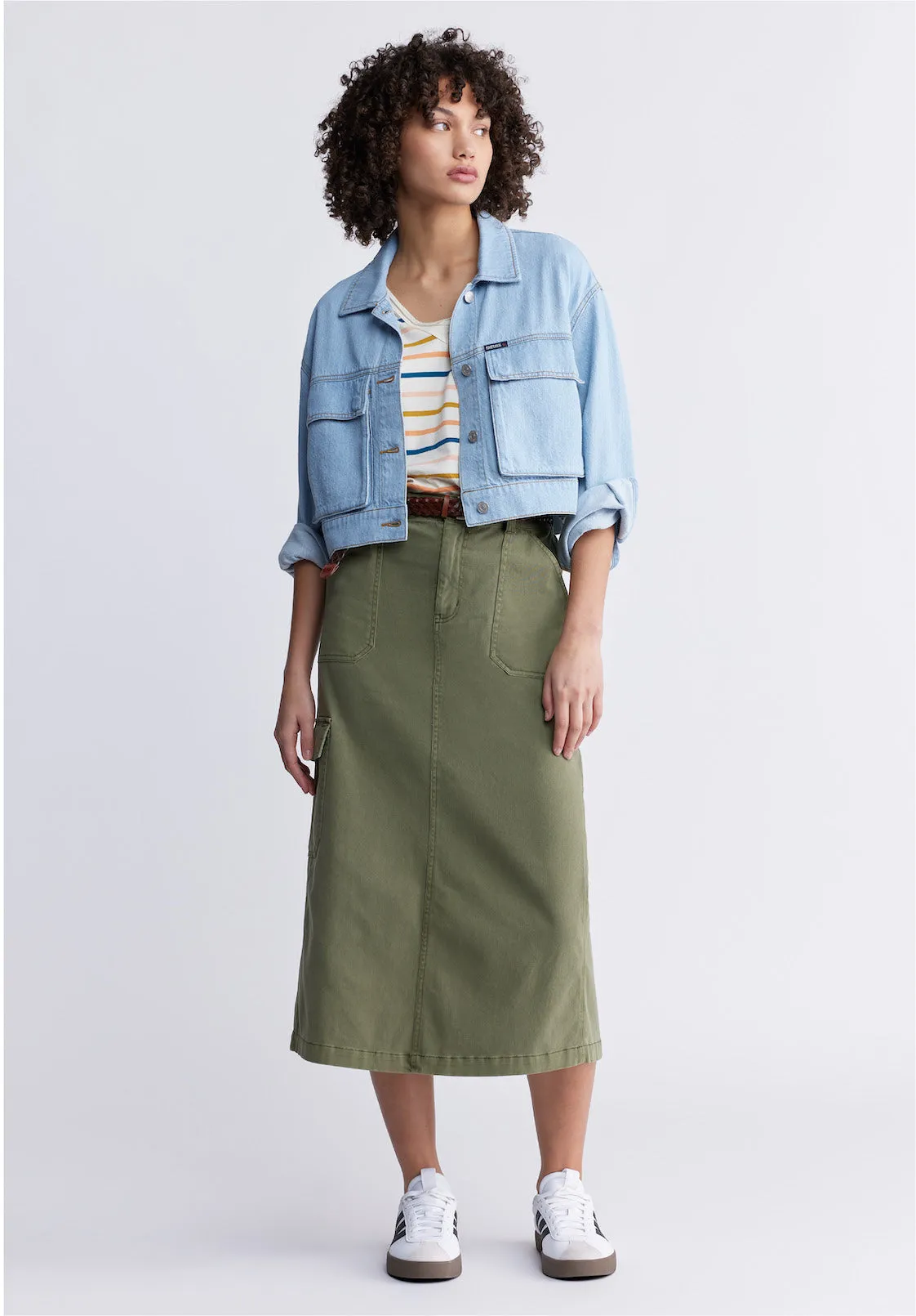 Matilde Women’s Cargo Skirt in Burnt Olive - WS0010P
