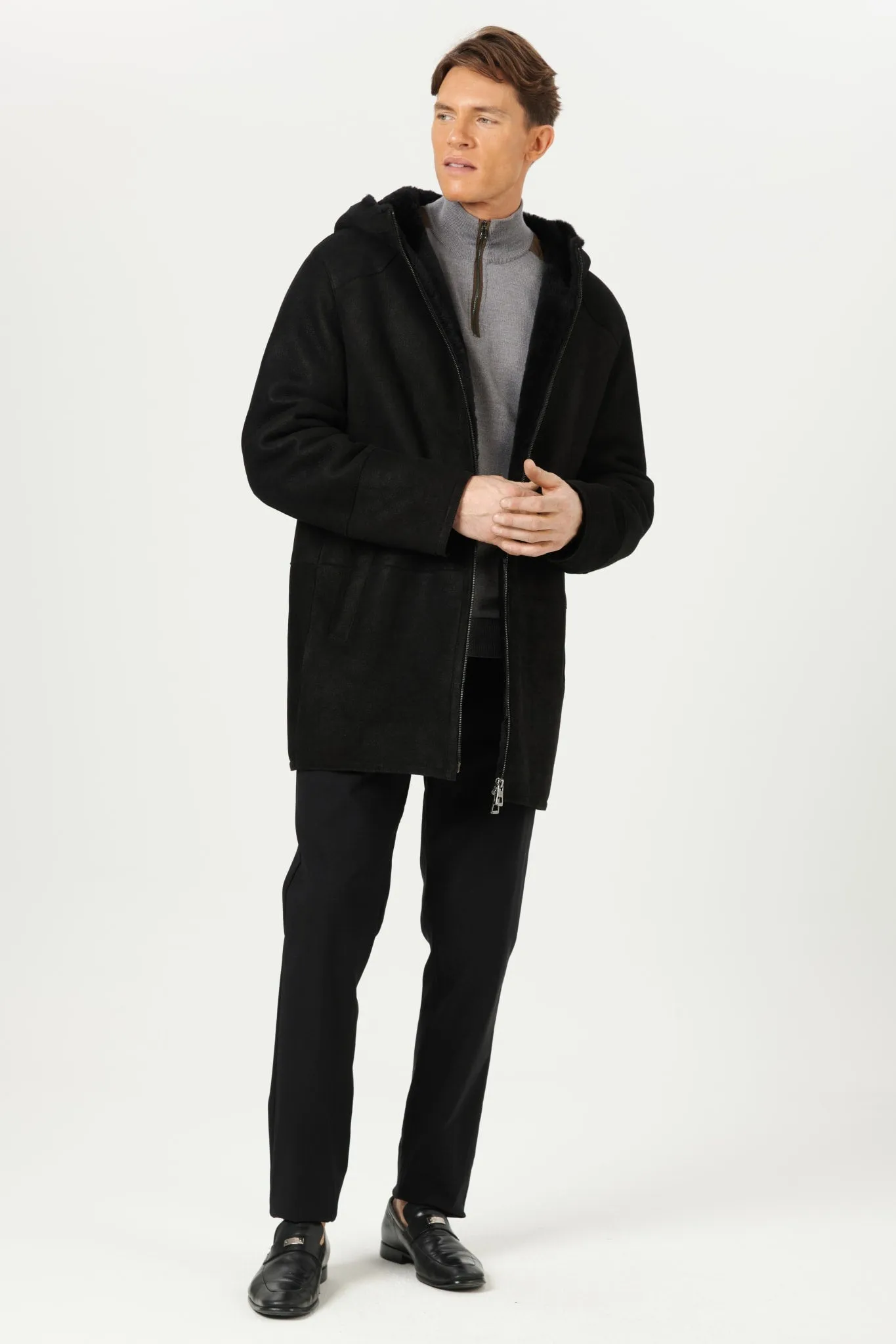 Men's Shearling Lamb Parka