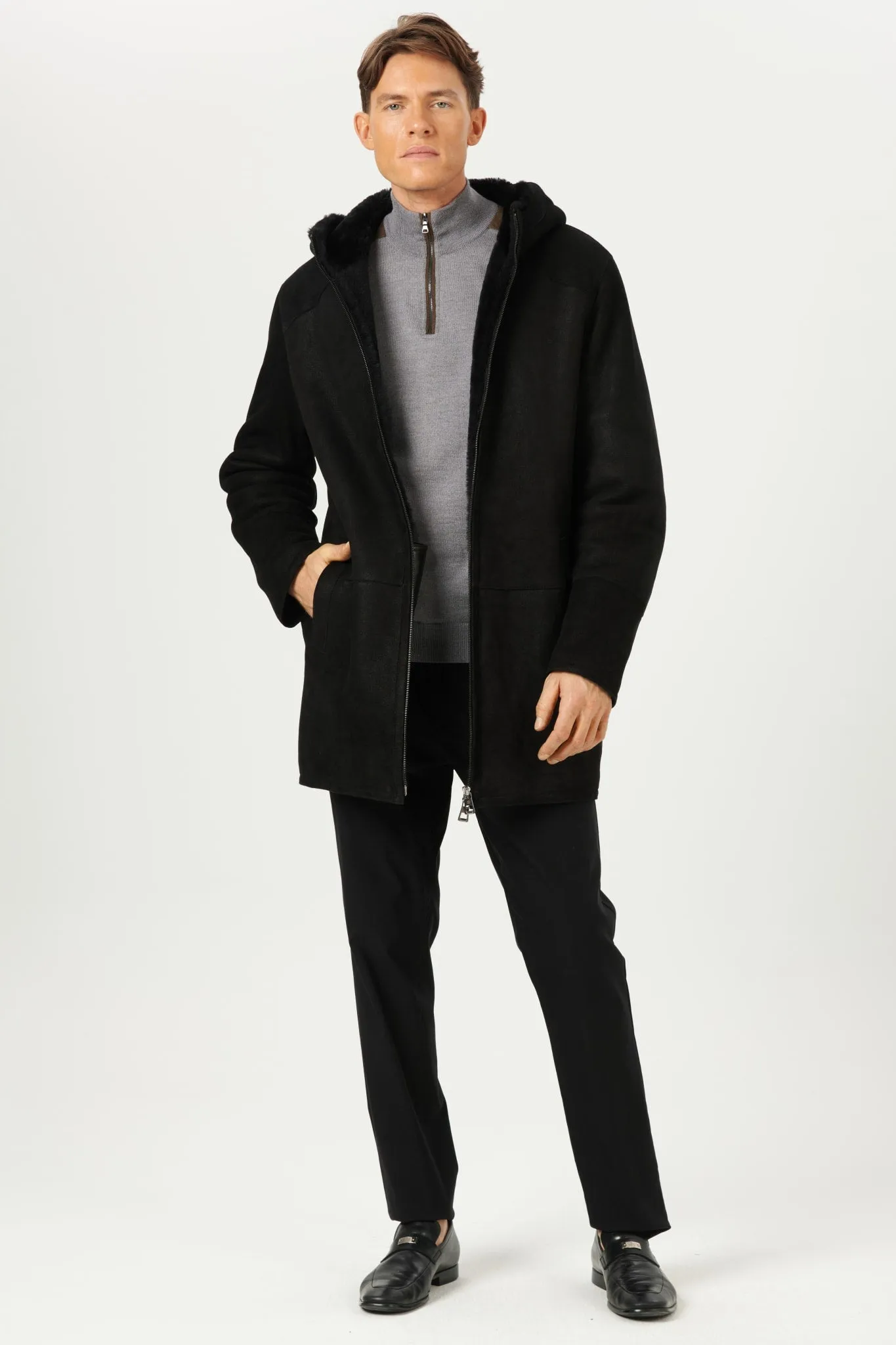 Men's Shearling Lamb Parka