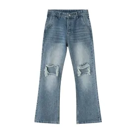 Men's Wear Spring New Casual Denim Slim Pants Trend Holes Vintage Male Trousers Korean Fashion Casual 9A7027