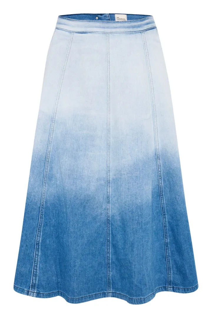 My Essential Wardrobe Malo Skirt in Blue Dip Dye