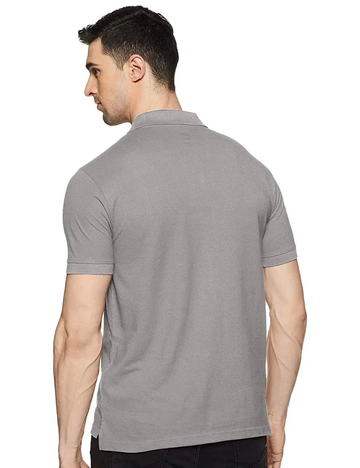 ONN Men's Cotton Polo T-Shirt (Pack of 2) in Solid Bottle Green-Grey Melange colours