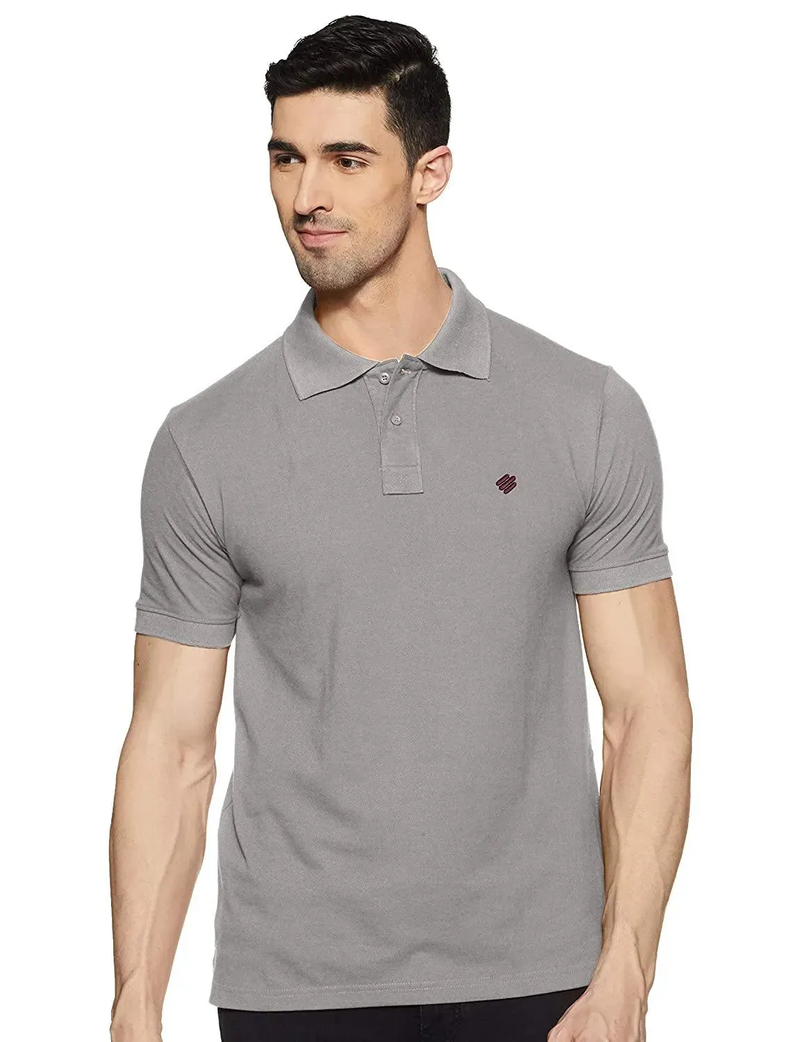 ONN Men's Cotton Polo T-Shirt (Pack of 2) in Solid Bottle Green-Grey Melange colours
