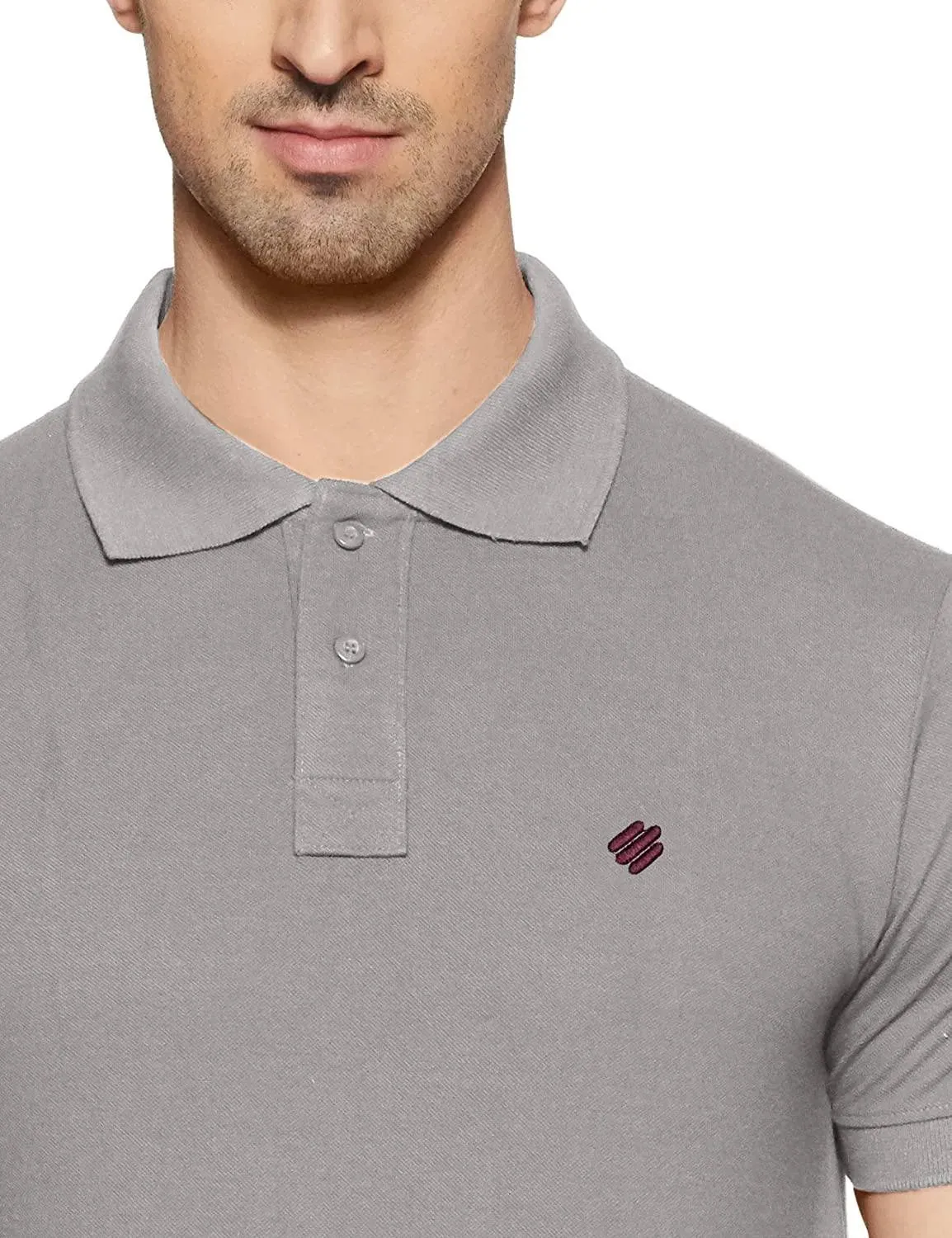 ONN Men's Cotton Polo T-Shirt (Pack of 2) in Solid Bottle Green-Grey Melange colours