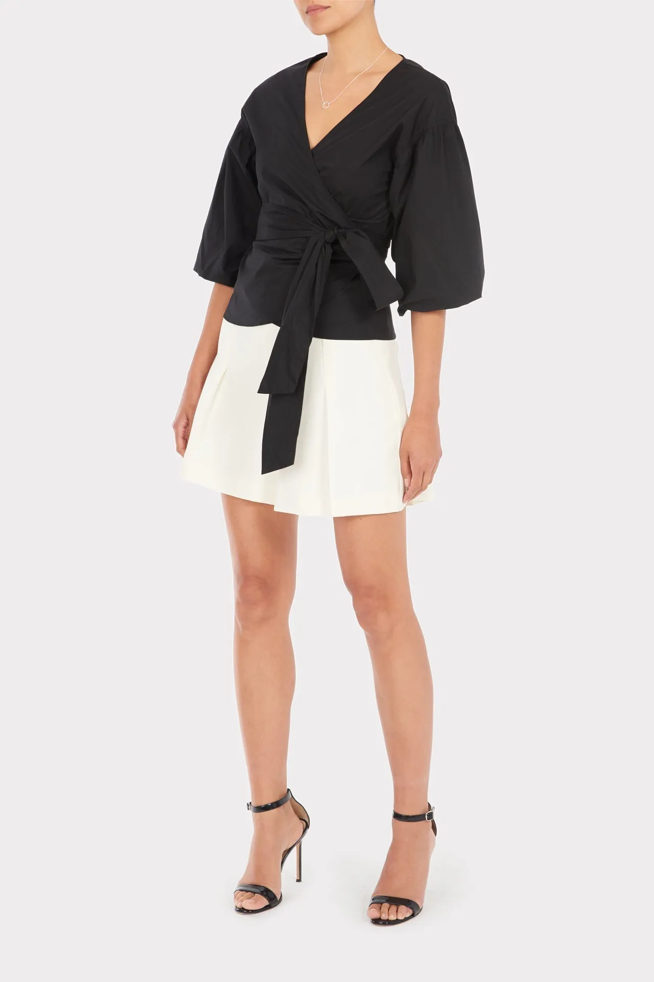 Paulina Poplin Wrap Top