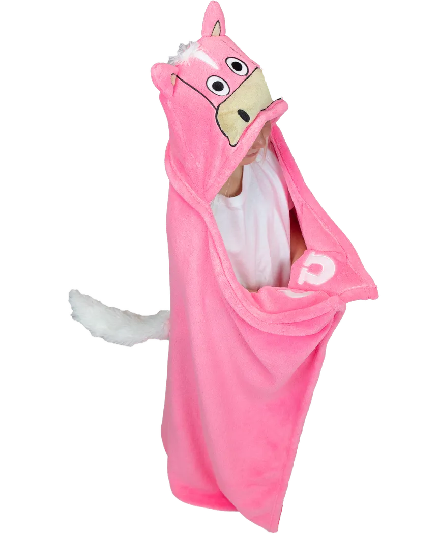 Pink Horse Critter Hooded Blanket by Lazy One