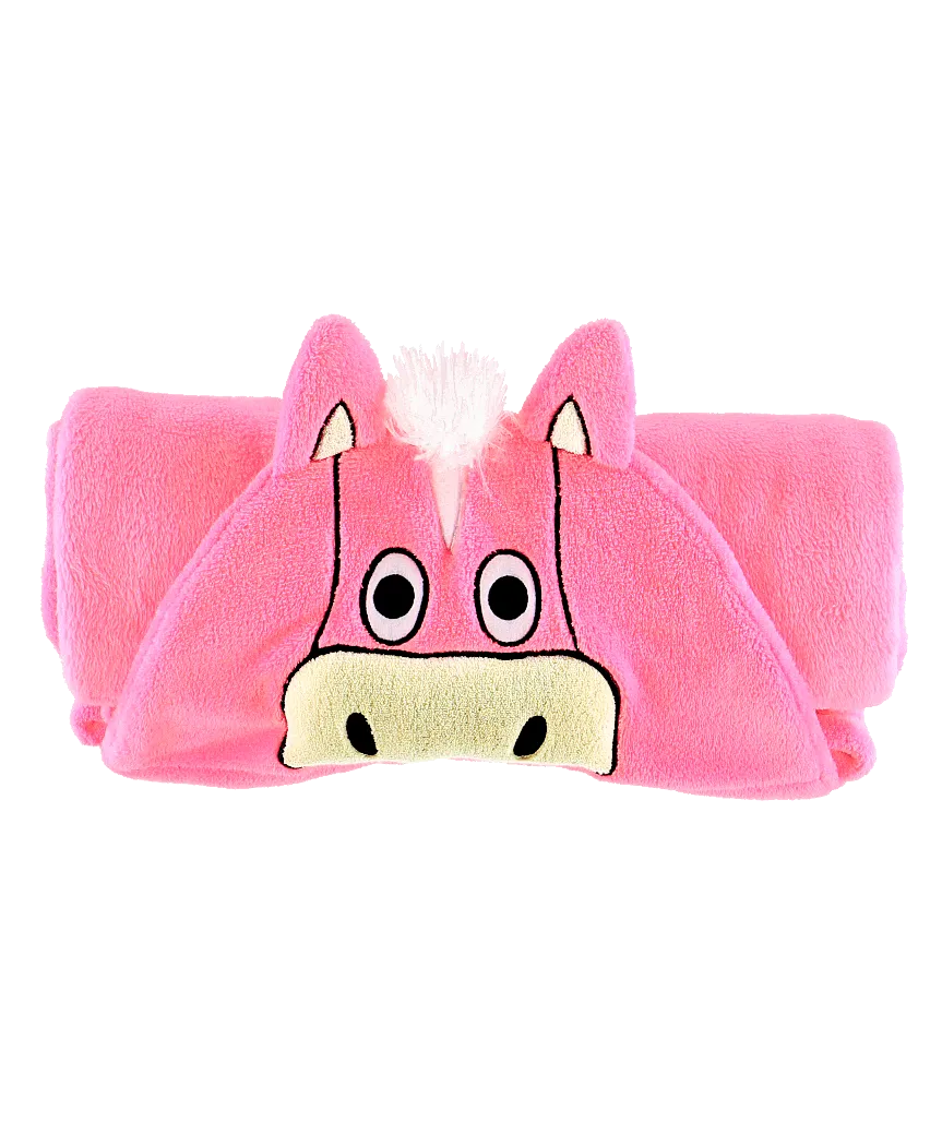 Pink Horse Critter Hooded Blanket by Lazy One