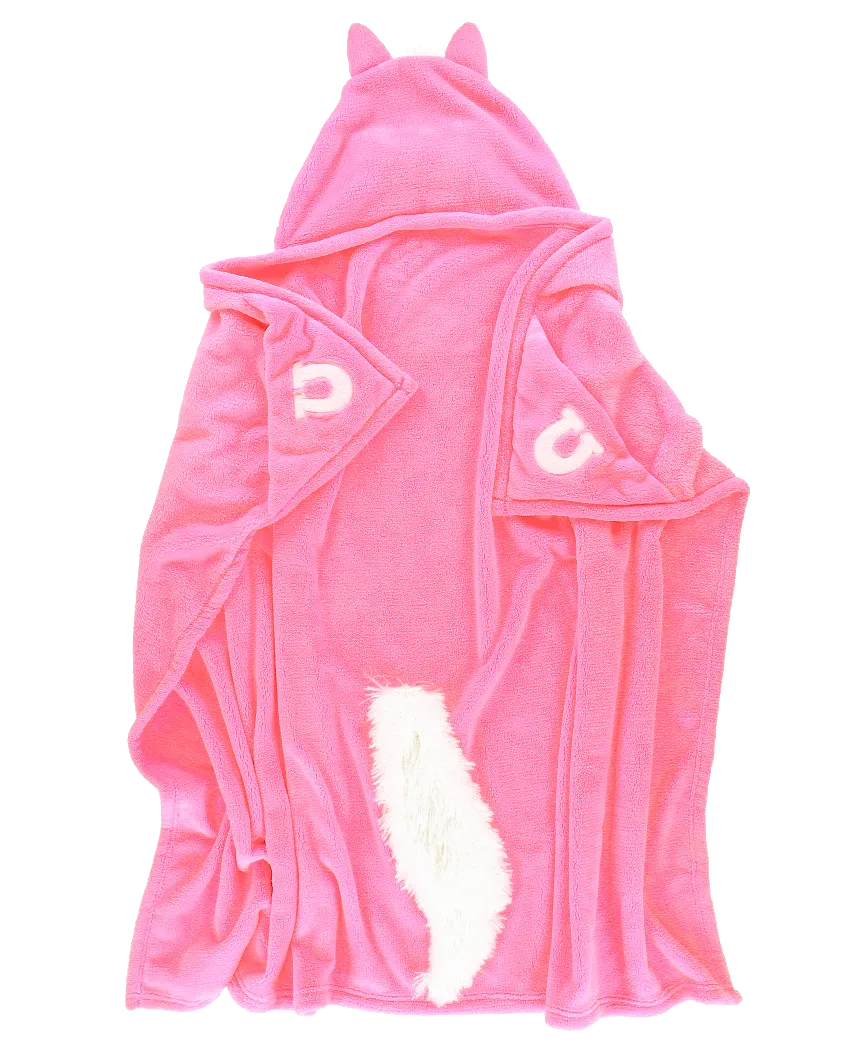 Pink Horse Critter Hooded Blanket by Lazy One