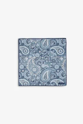 Pochette disegno cashmere azzurra