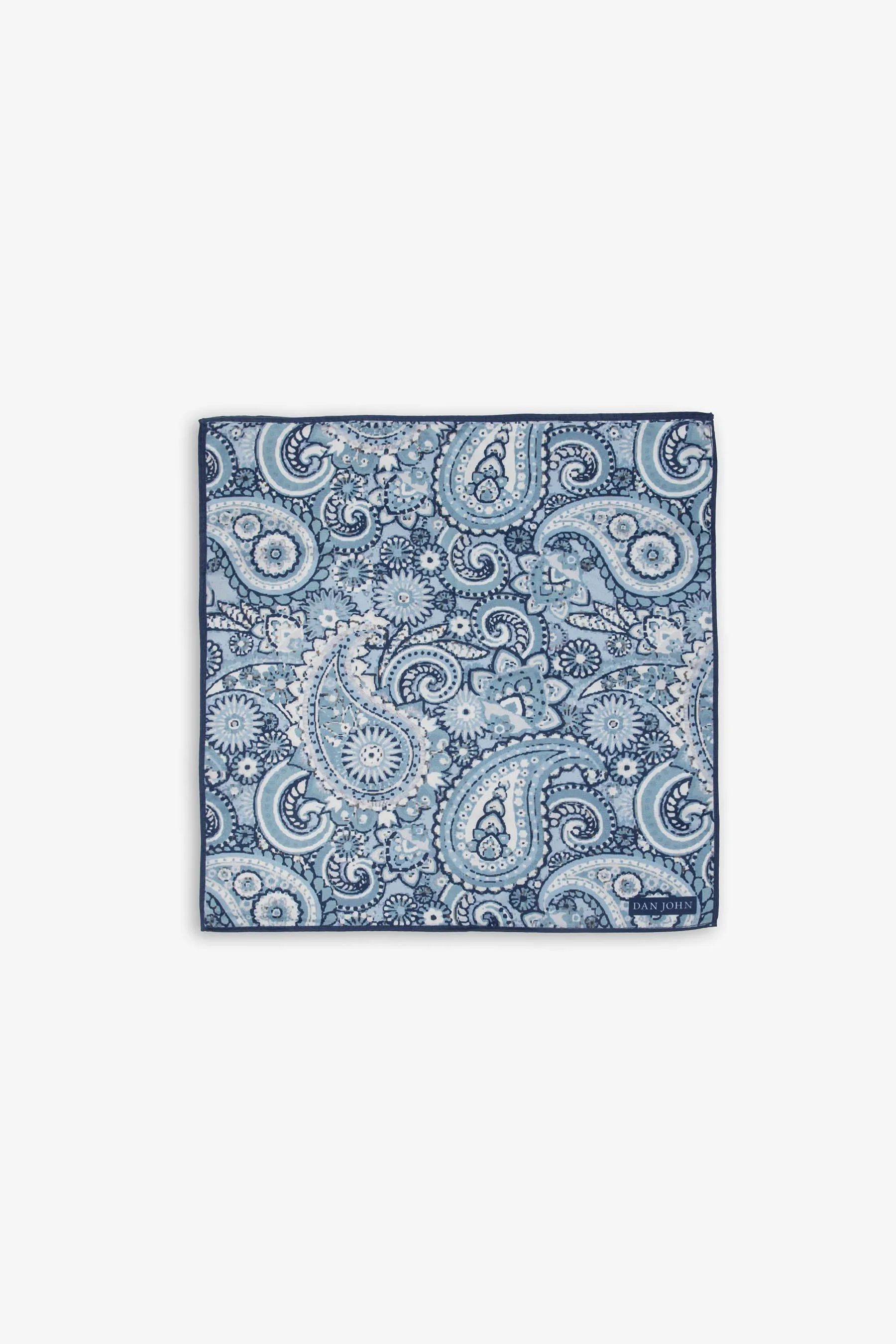 Pochette disegno cashmere azzurra