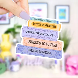 Romance Book Tropes - Waterproof Vinyl Sticker