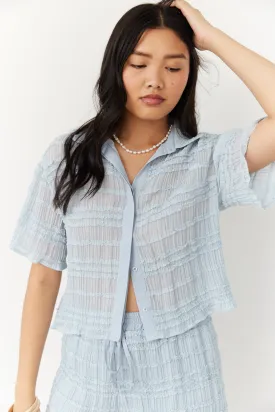 SALE - Jennie Scalloped Edge Button Front Top