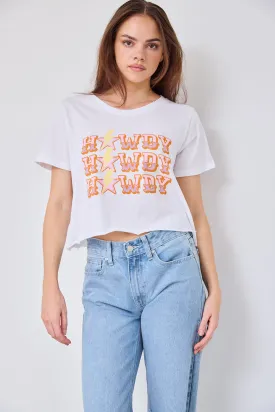 SALE - "Howdy" Crop Tee