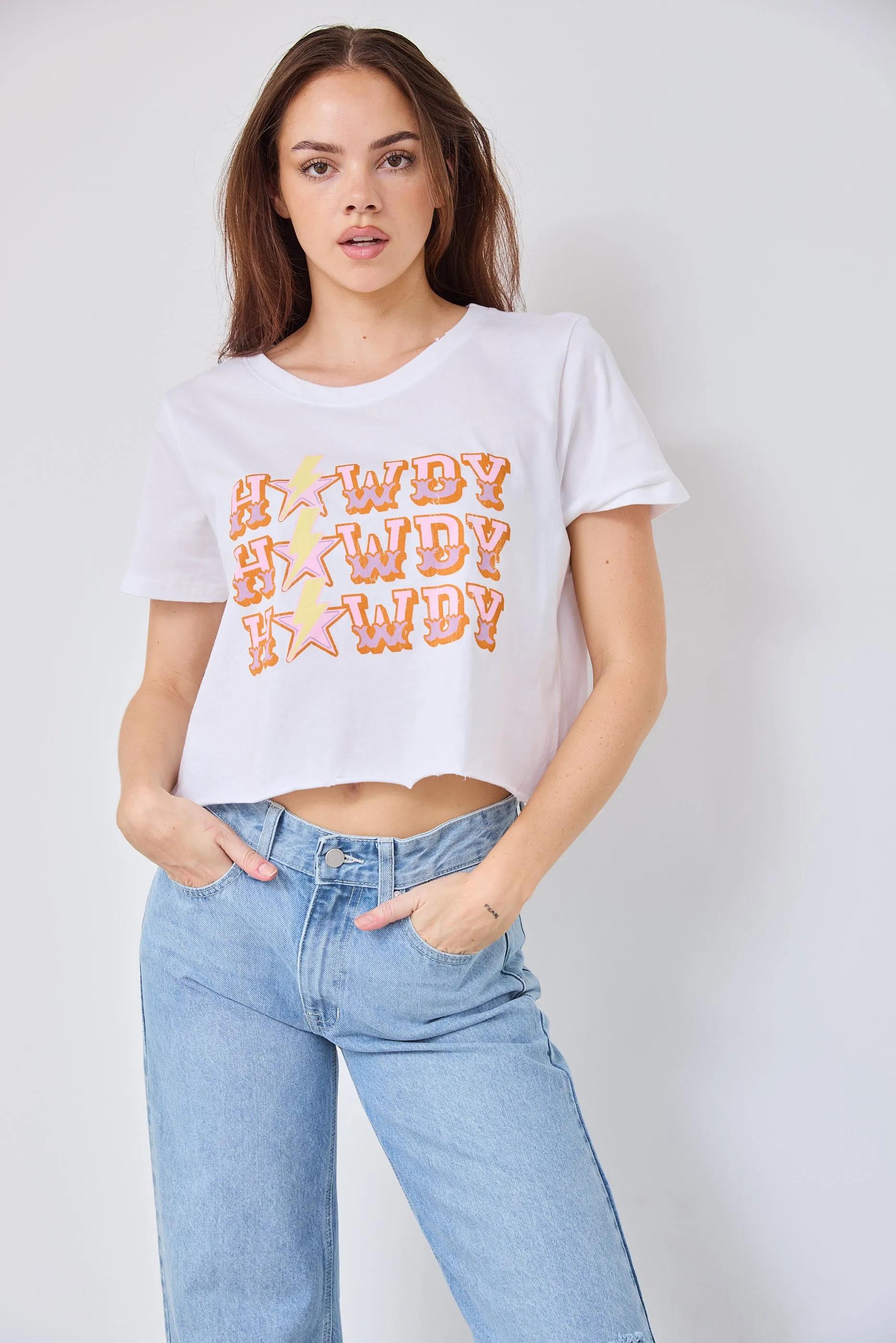 SALE - "Howdy" Crop Tee