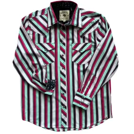 Sandia Stripe Long Sleeve Performance Western Shirt