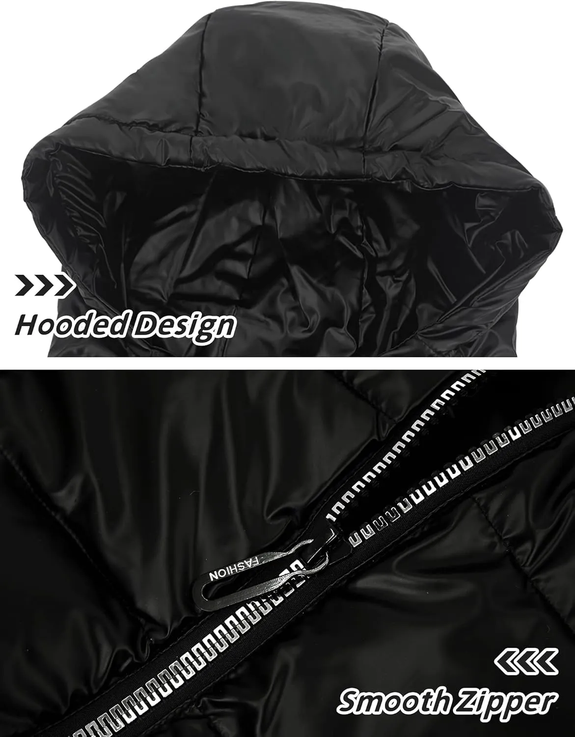 SEAUR - Puffer Vest Boy Winter Coat Shiny Girl Metallic Outwear Kids Sleeveless Jacket Down Warm Waterproof Waistcoat