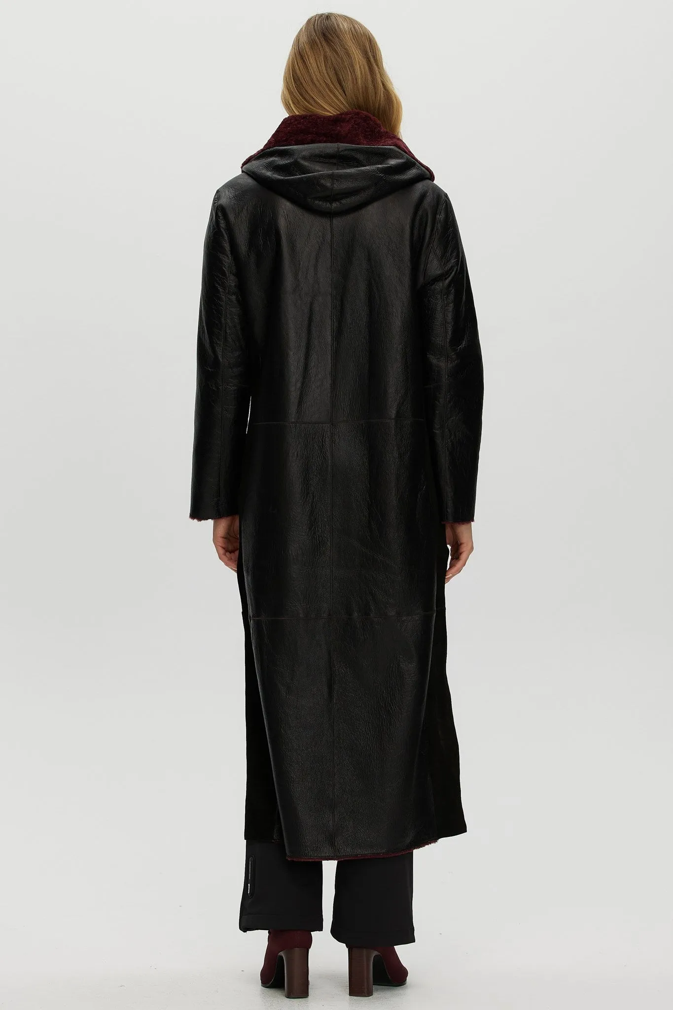 Select Shearling Lamb Zip Parka with Belt