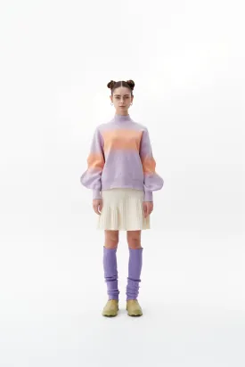 SINOPE "SPRAY PAINTED" MOCKNECK WITH WAVY SLEEVES