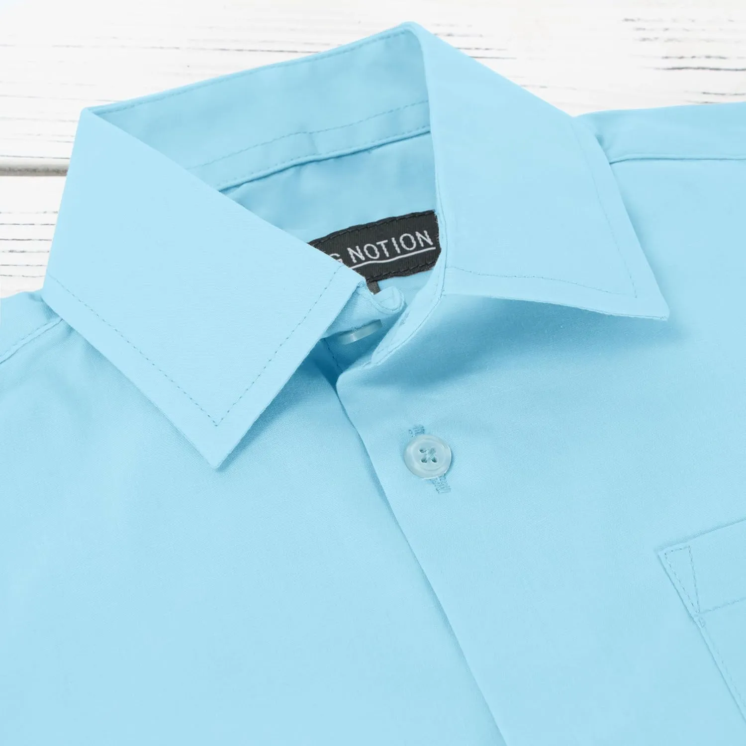 Spring Notion Boys' Long Sleeve Dress Shirt for Boys Kids Toddlers