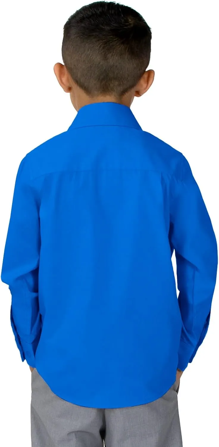Spring Notion Boys' Long Sleeve Dress Shirt for Boys Kids Toddlers