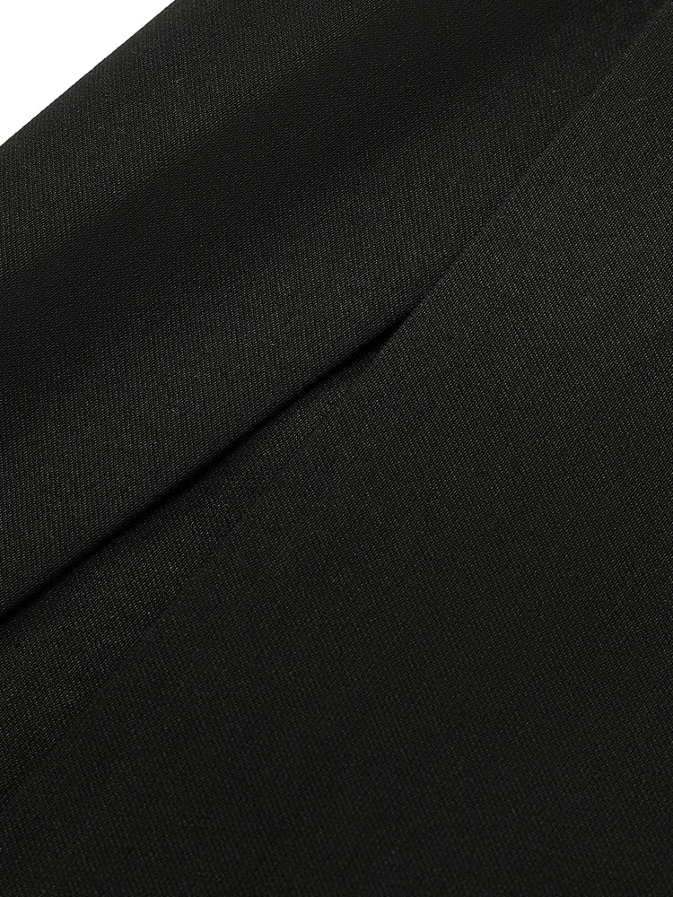 Straight Fitting Slit Half Skirt