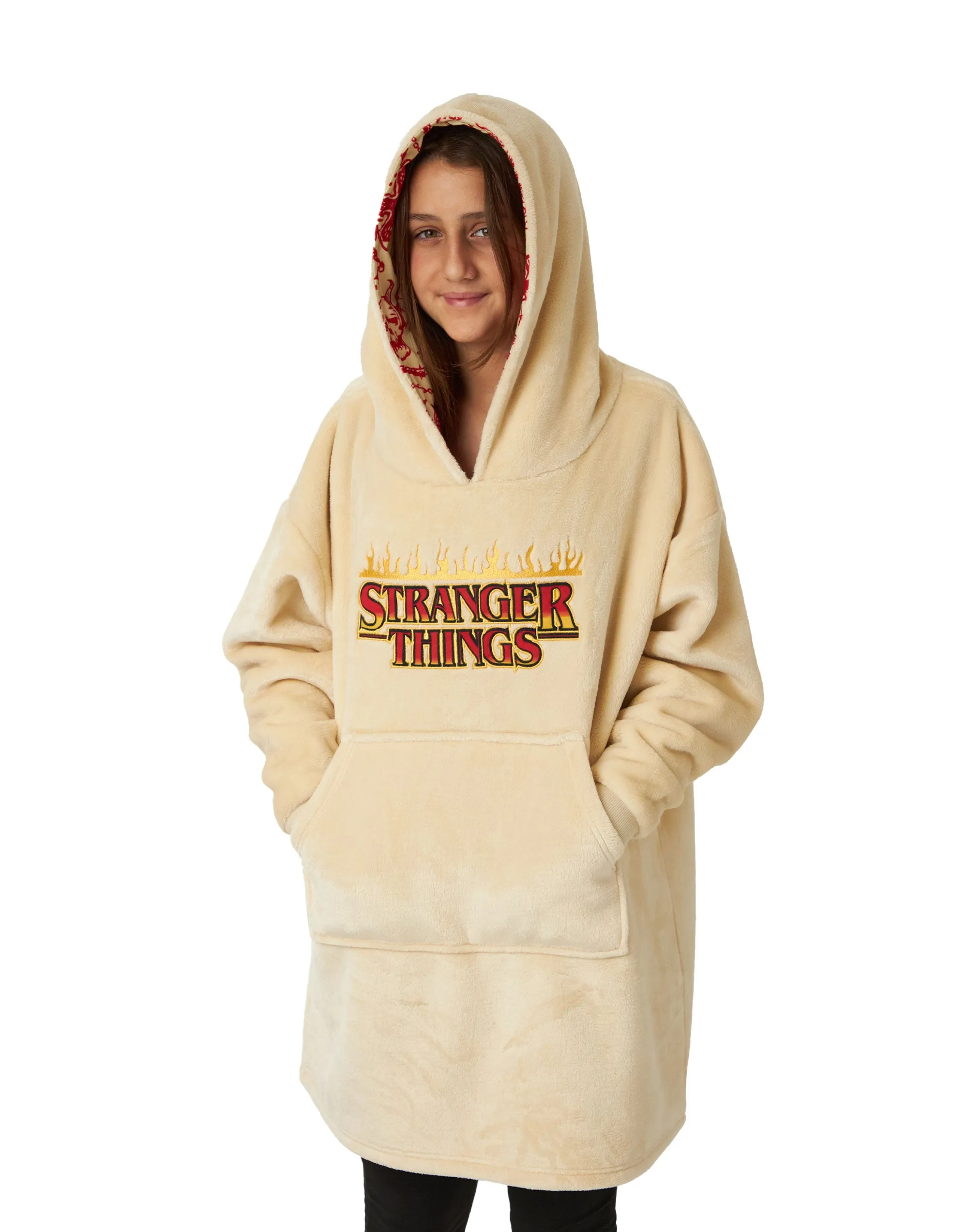 Stranger Things Cream Kids Wearable Blanket Hoodie