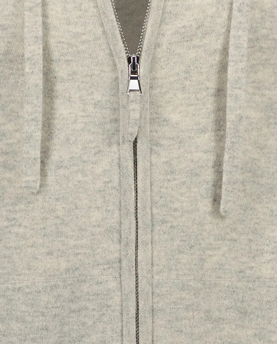 Strickjacke aus Cashmere-Mischung in Grau - Gerade Passform