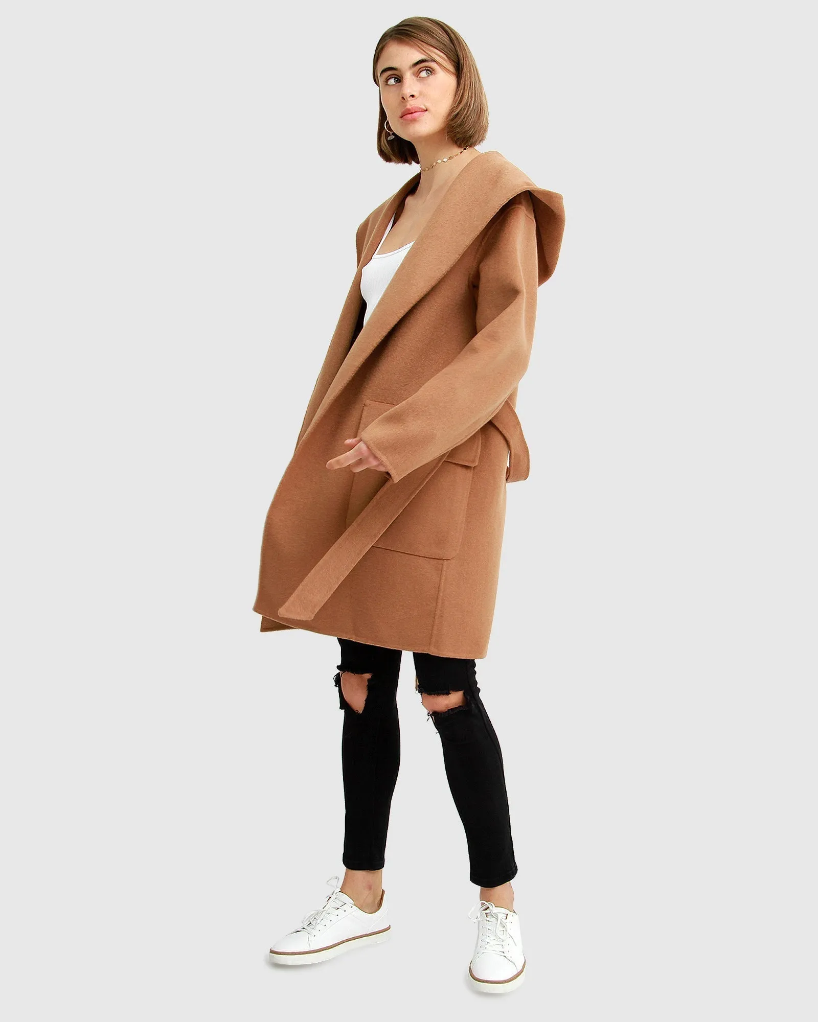 Sweet Escape Robe Coat - Camel