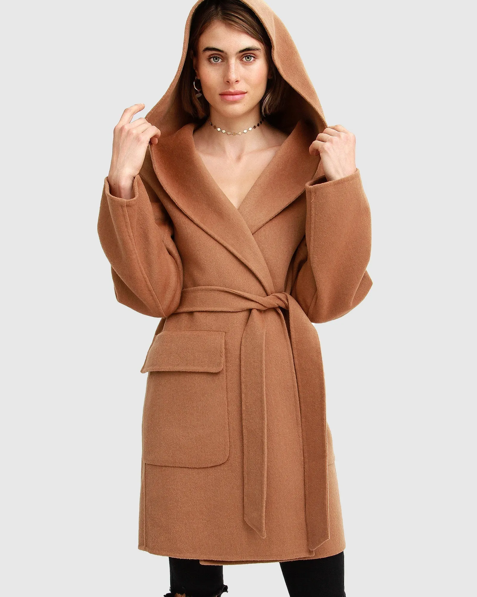 Sweet Escape Robe Coat - Camel